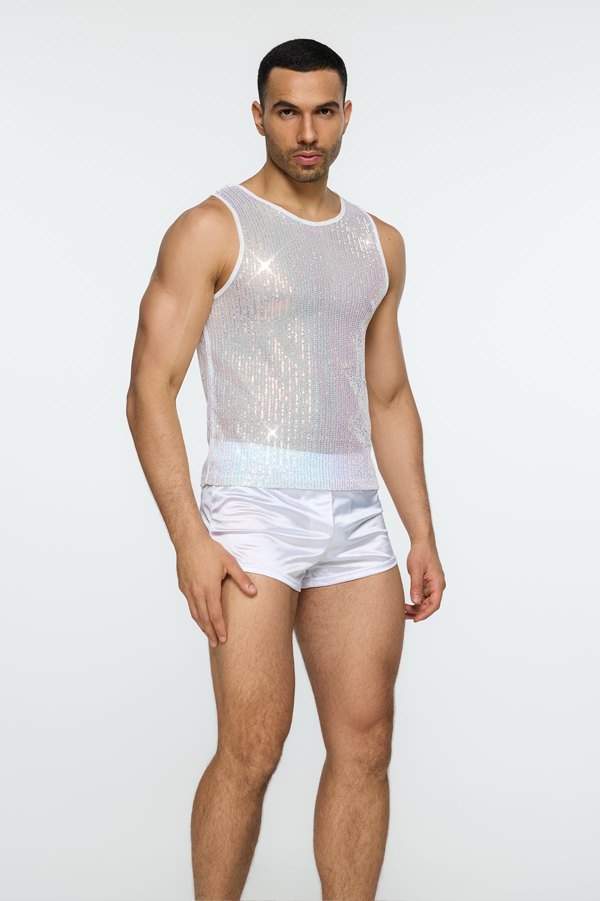 Obsidian Spark Sequin Tank Top