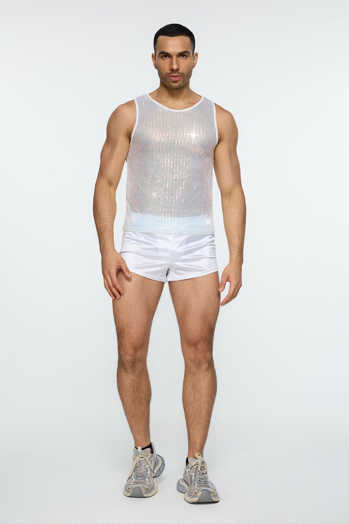 Obsidian Spark Sequin Tank Top