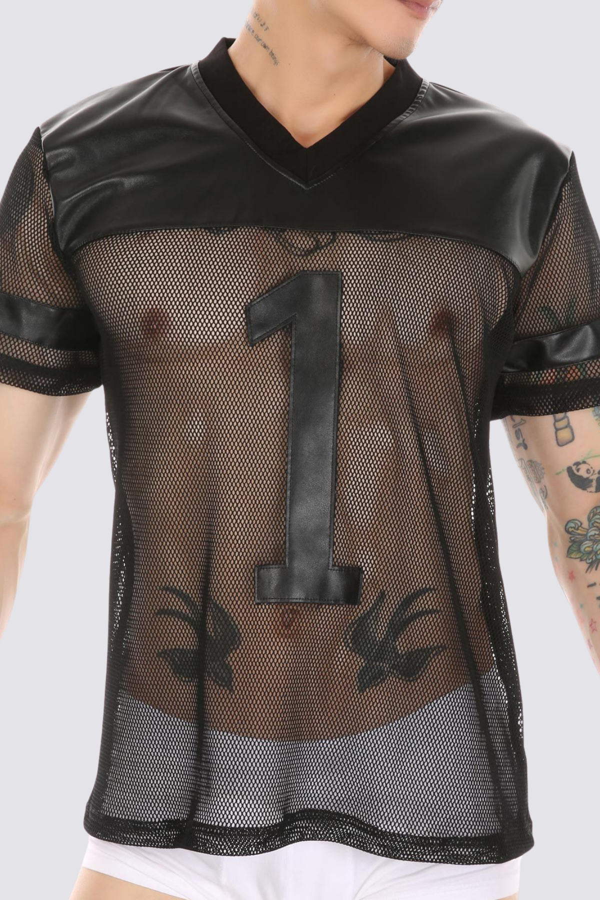 Opaque Air Patchwork V Neck One Top