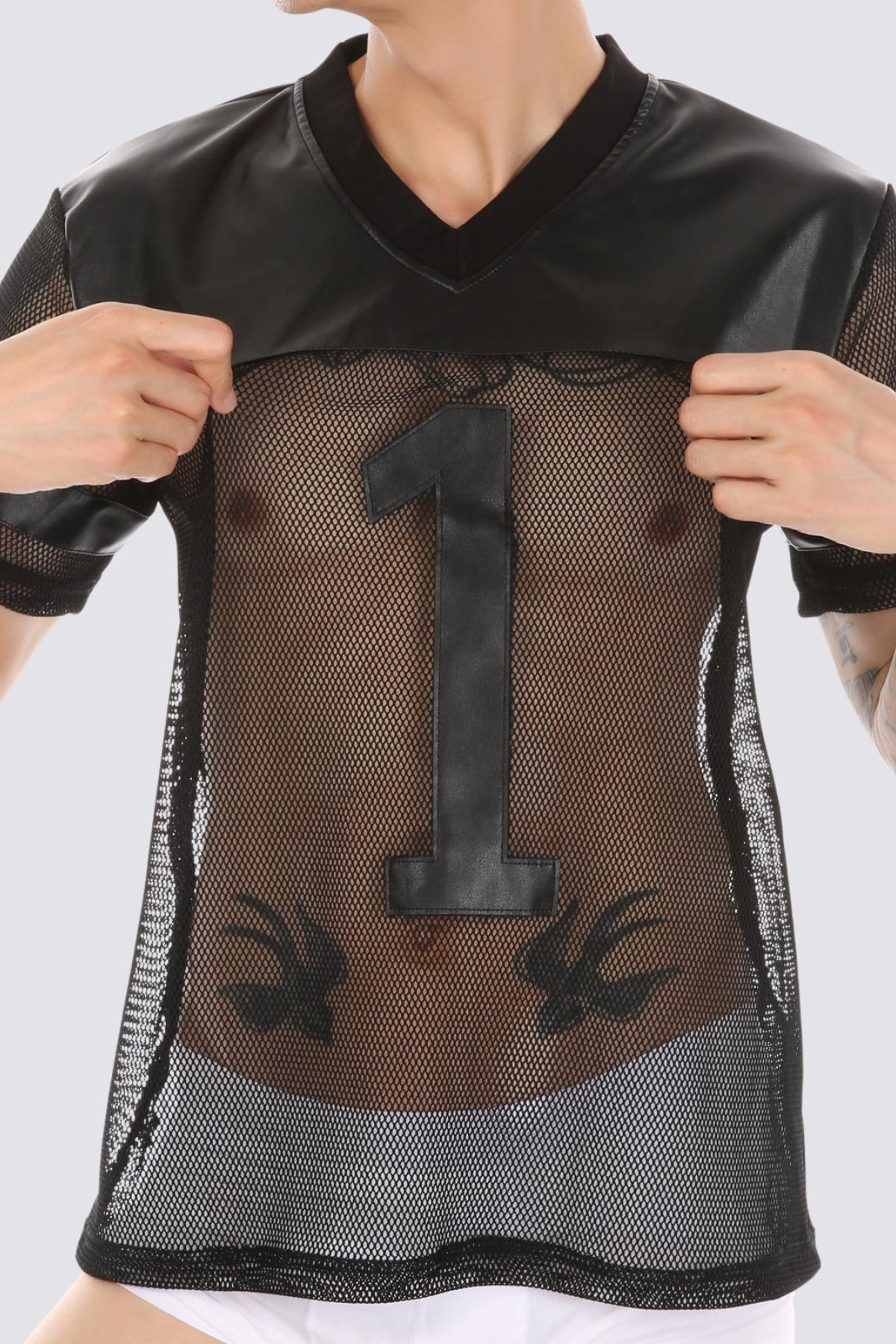 Opaque Air Patchwork V Neck One Top