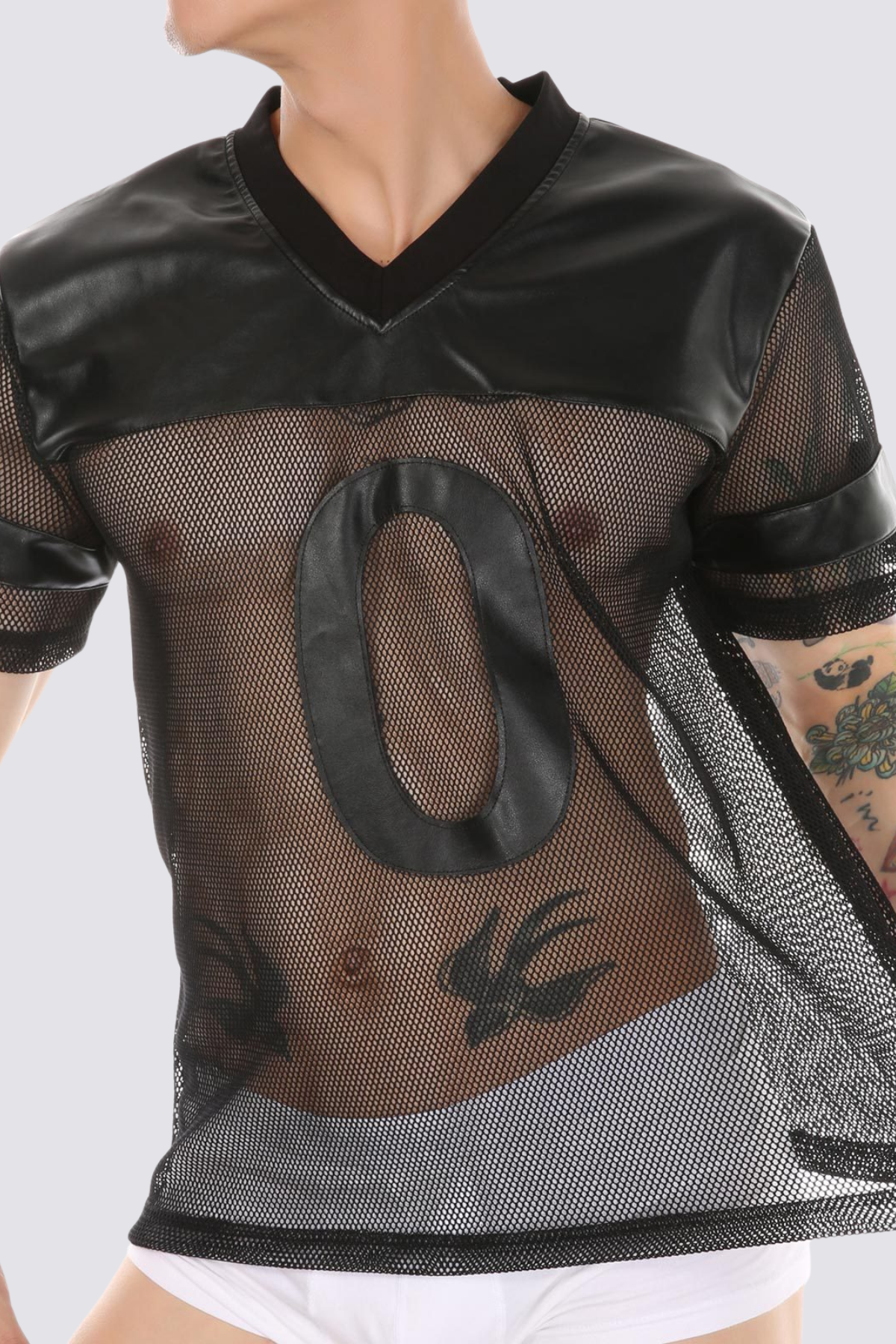 Opaque Air Patchwork V Neck Zero Top