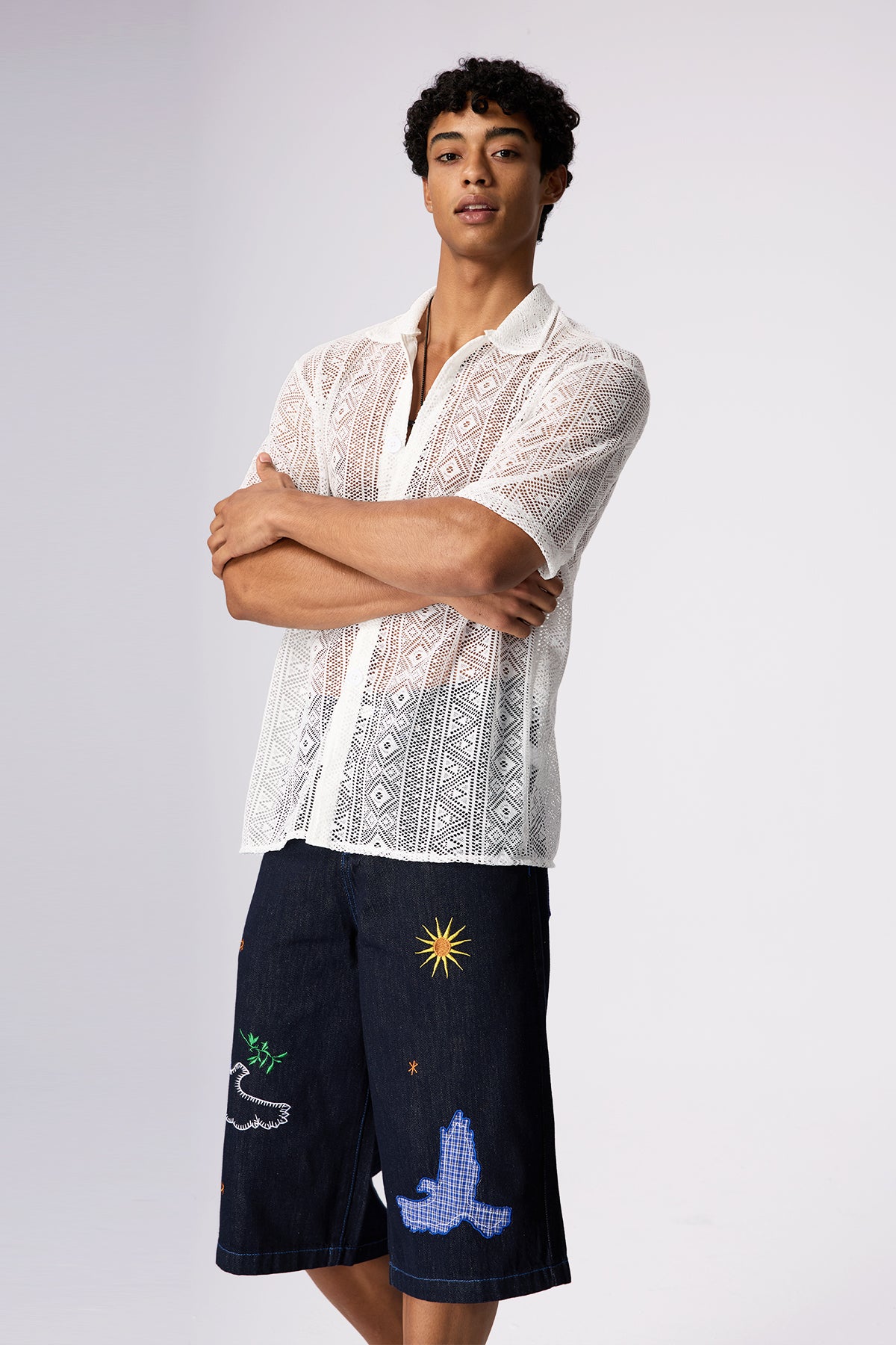 Pale Shine Lace Shirt