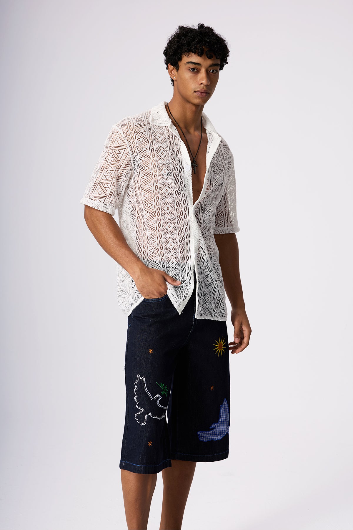 Pale Shine Lace Shirt