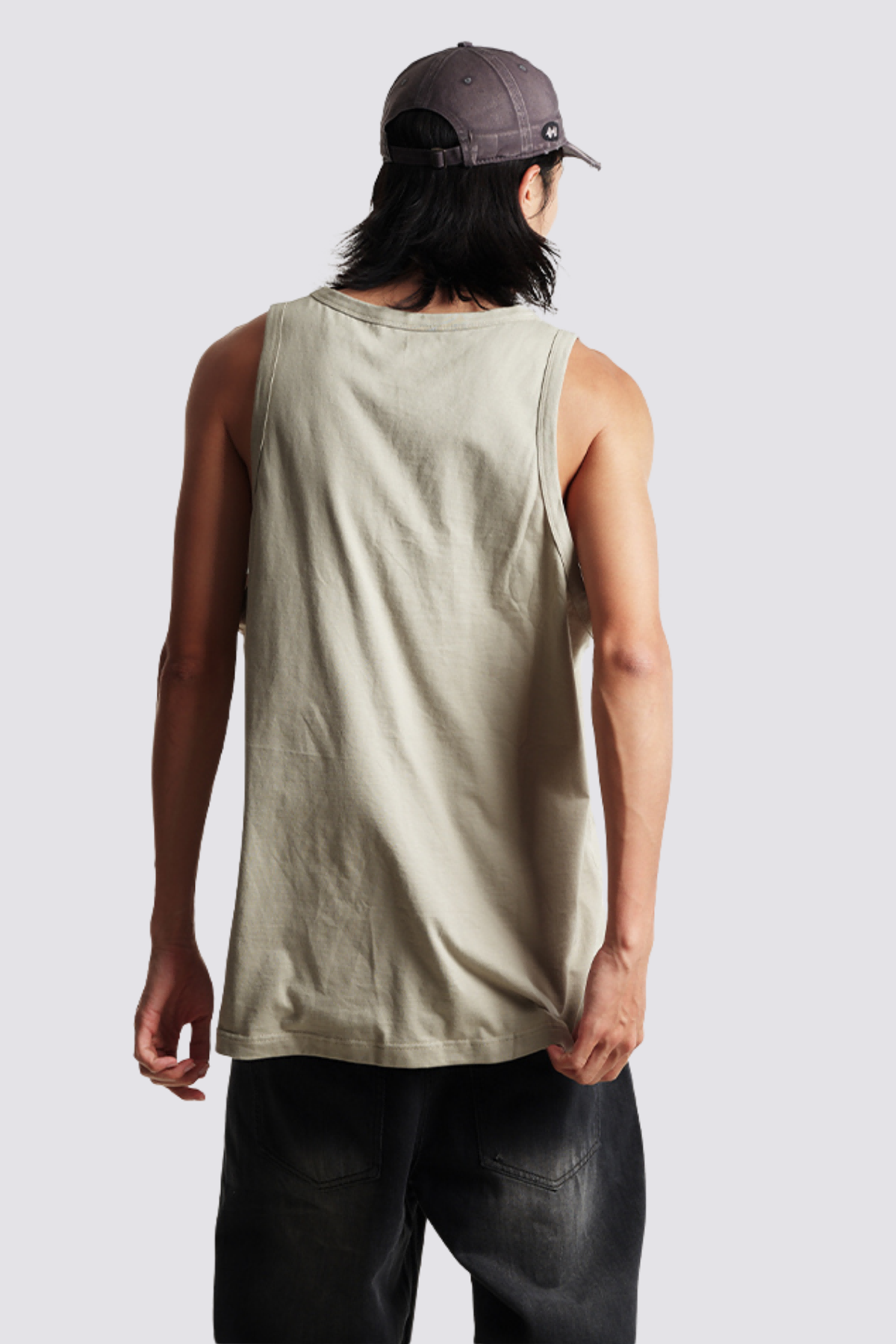 Petal Flame Devil Print Sleeveless Top Silver