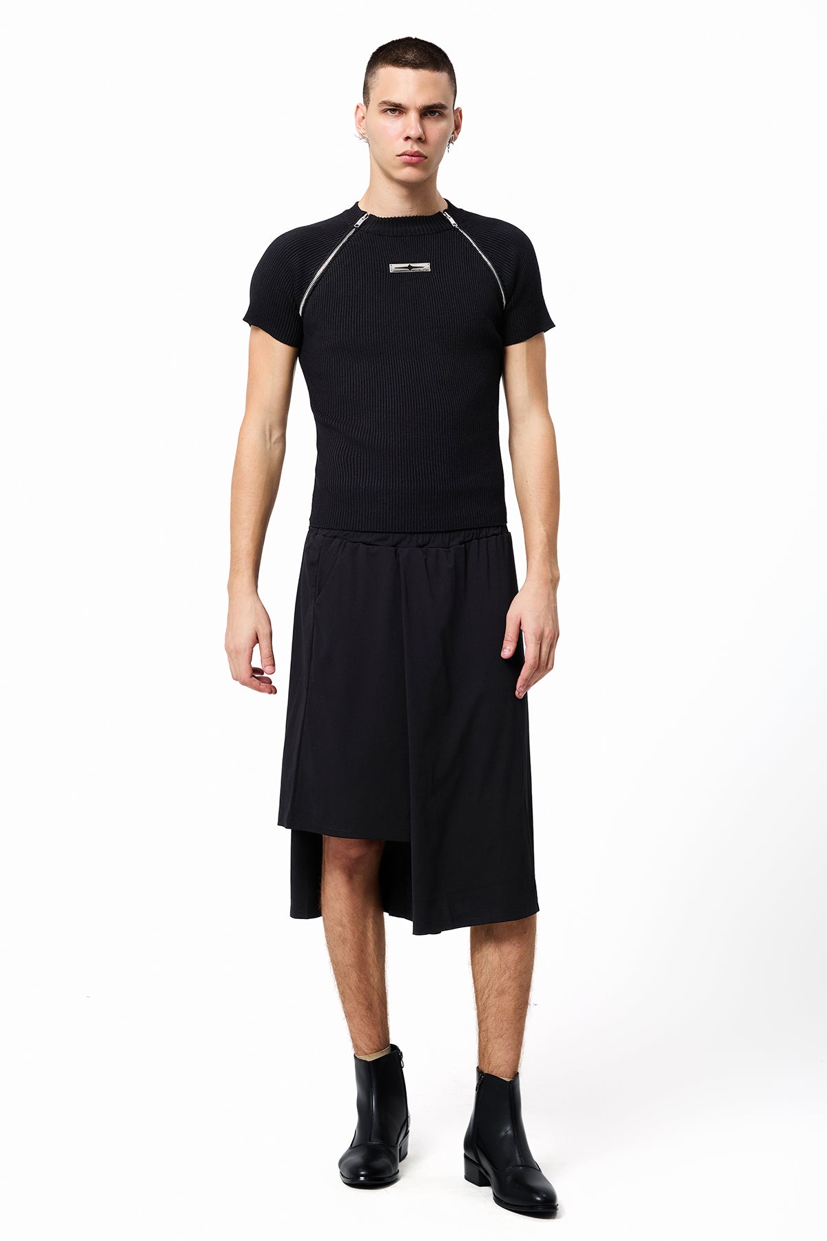 Phantom Core Asymmetry Wide Leg Pants