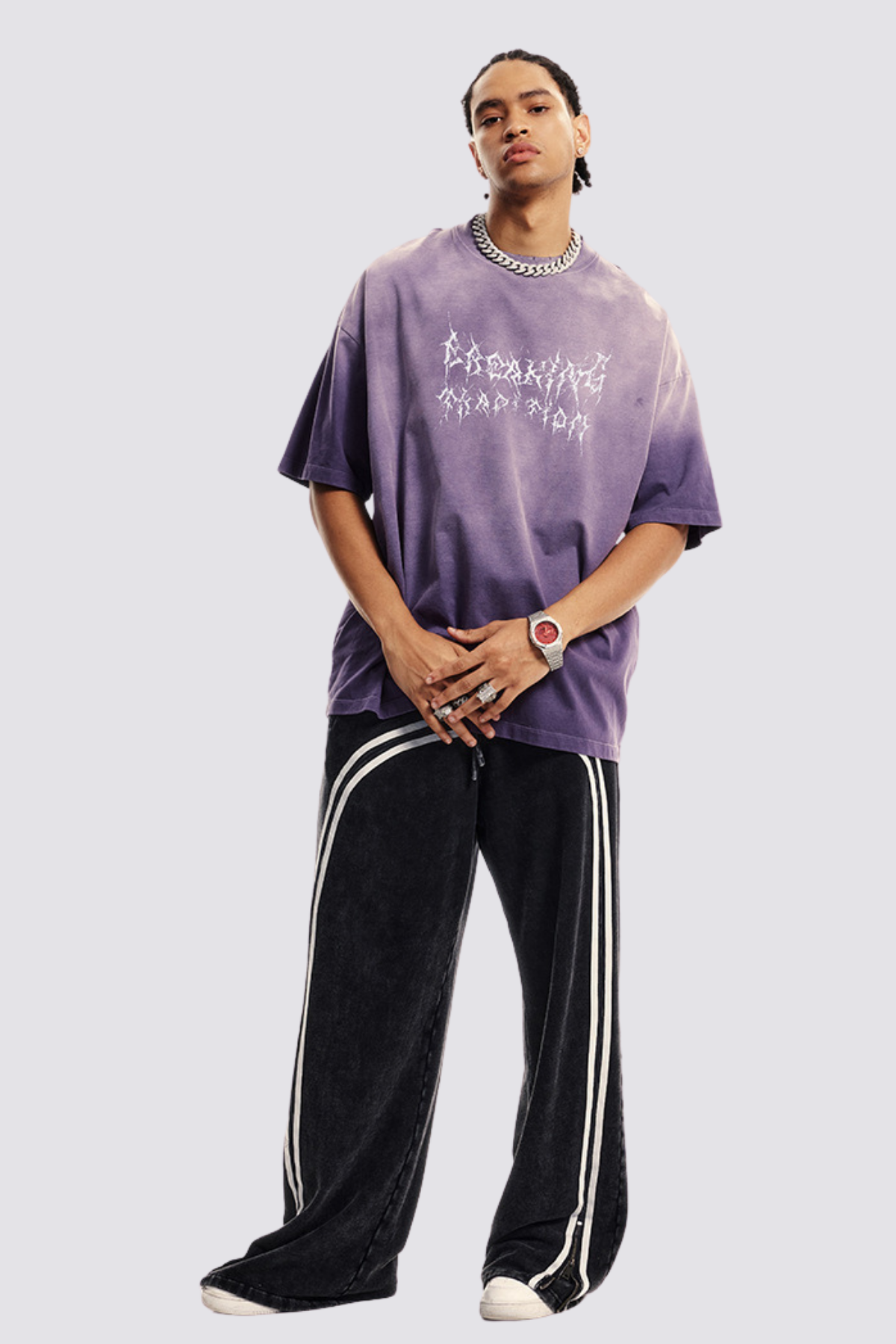 Phantom Ink Print Top Purple