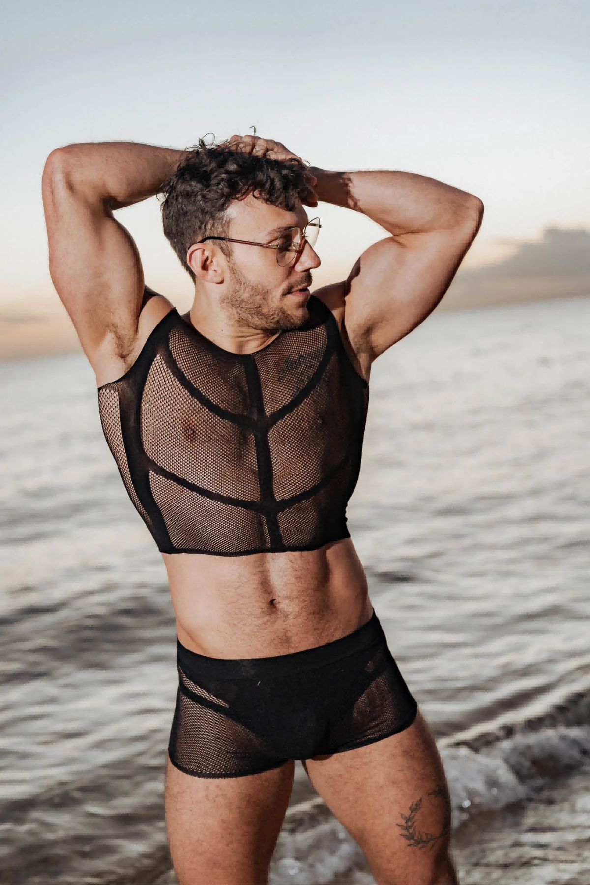 Phase Glint Fishnet Pants Set