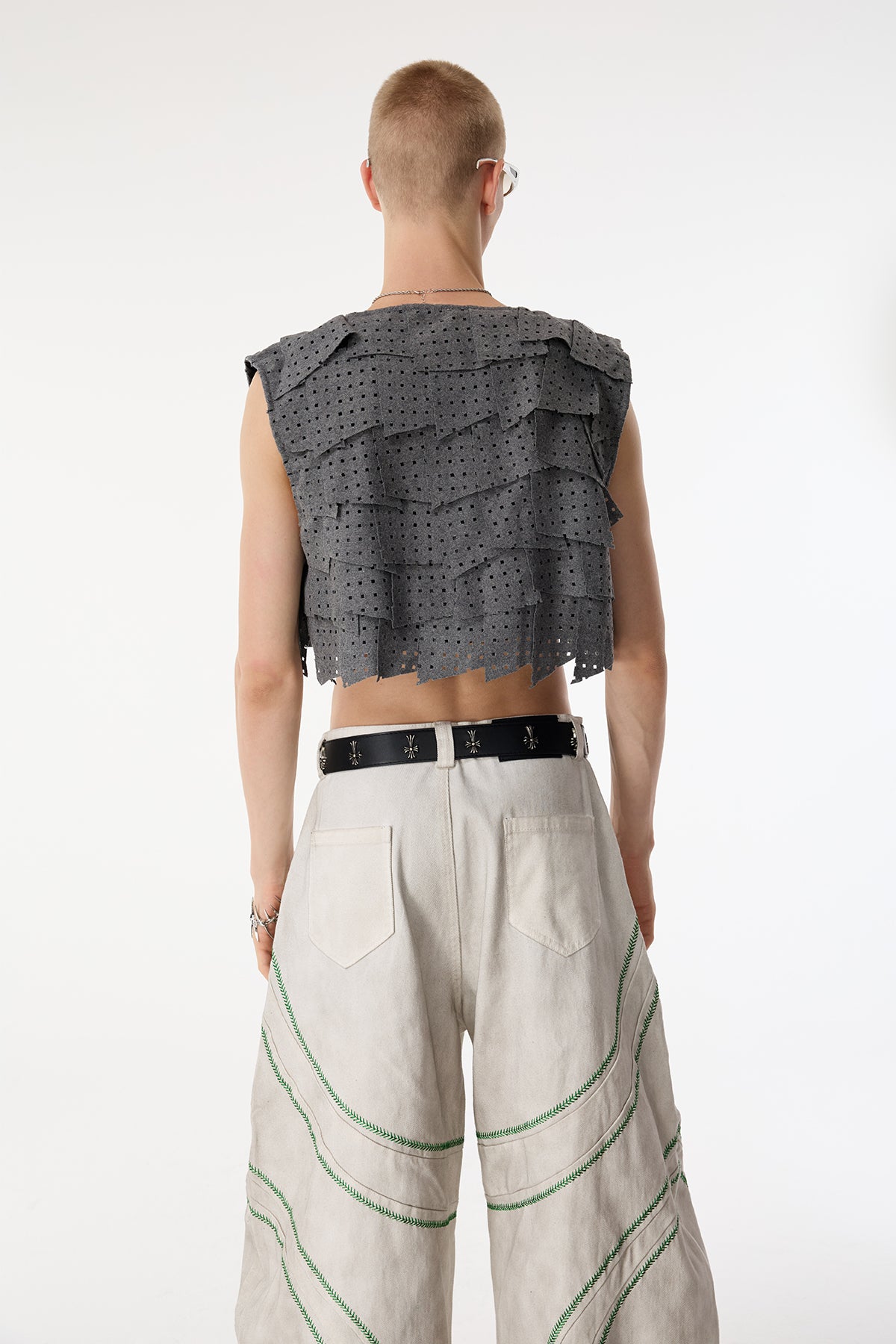 Pitch Wrap Cutout Sleeveless Crop Top