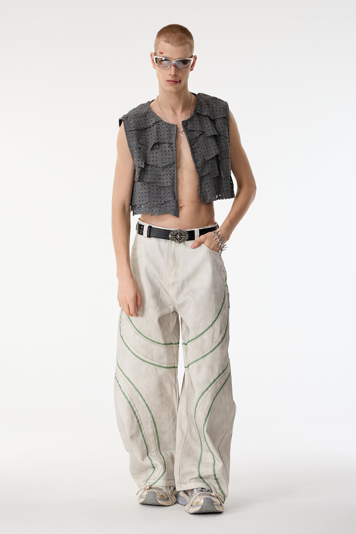 Pitch Wrap Cutout Sleeveless Crop Top