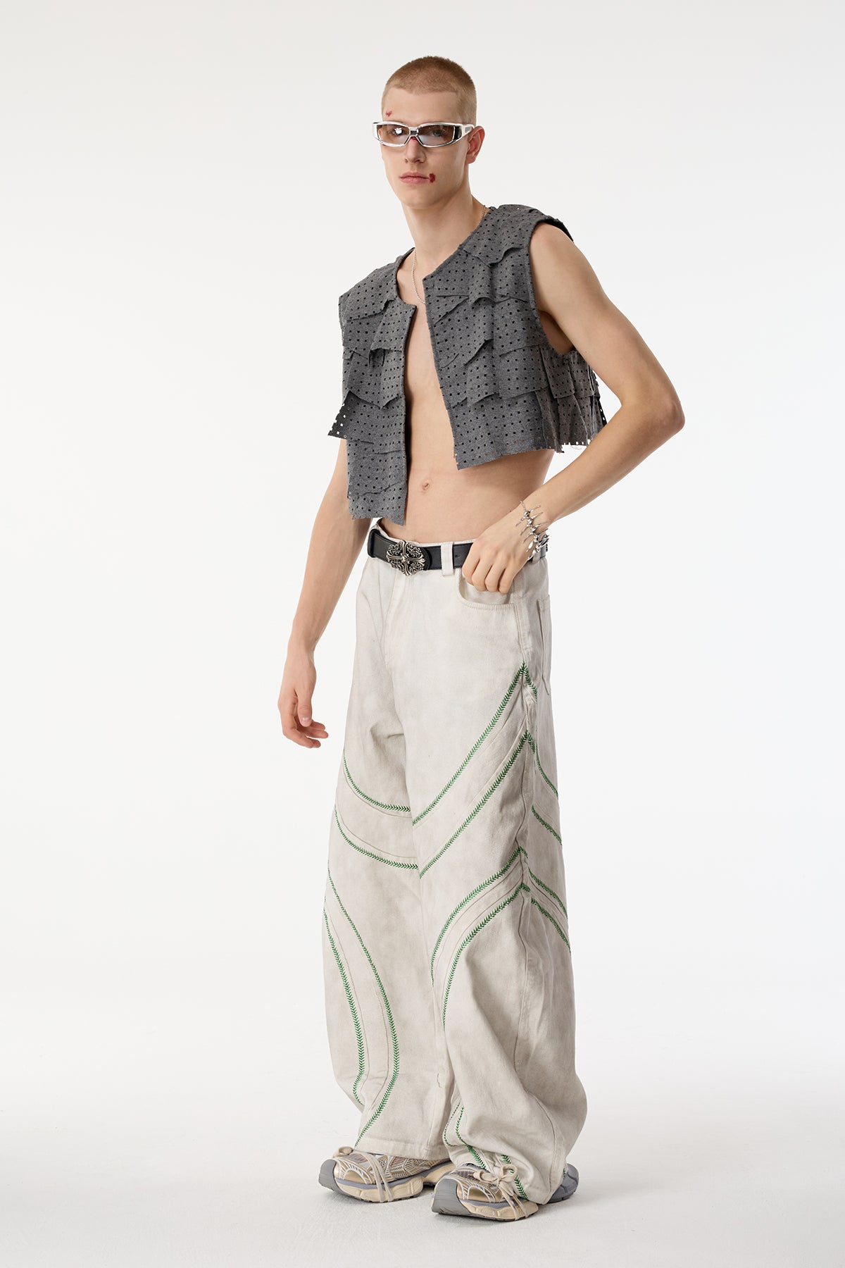 Pitch Wrap Cutout Sleeveless Crop Top