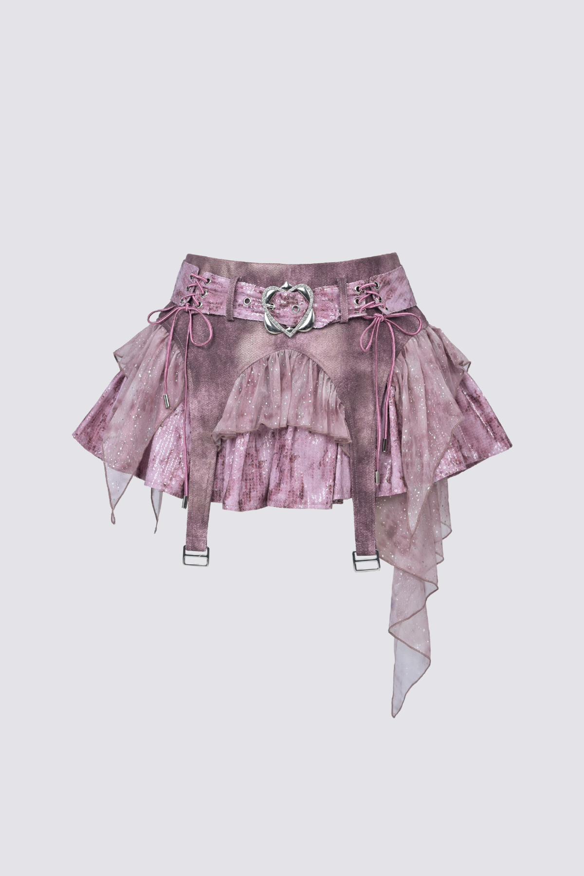 Pixel Love Pleated Sequin Skirt