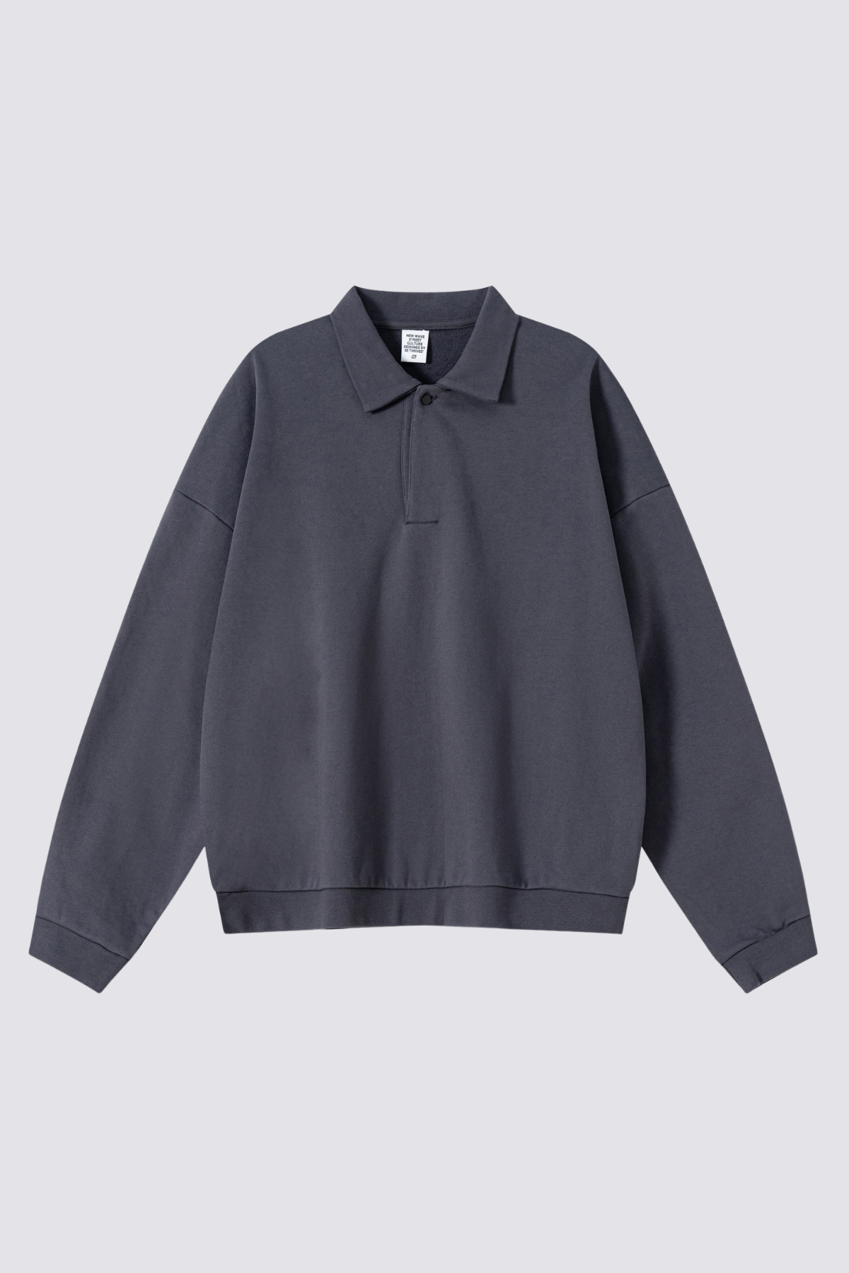 Plain Obscurity Long Sleeve Top Charcoal Grey