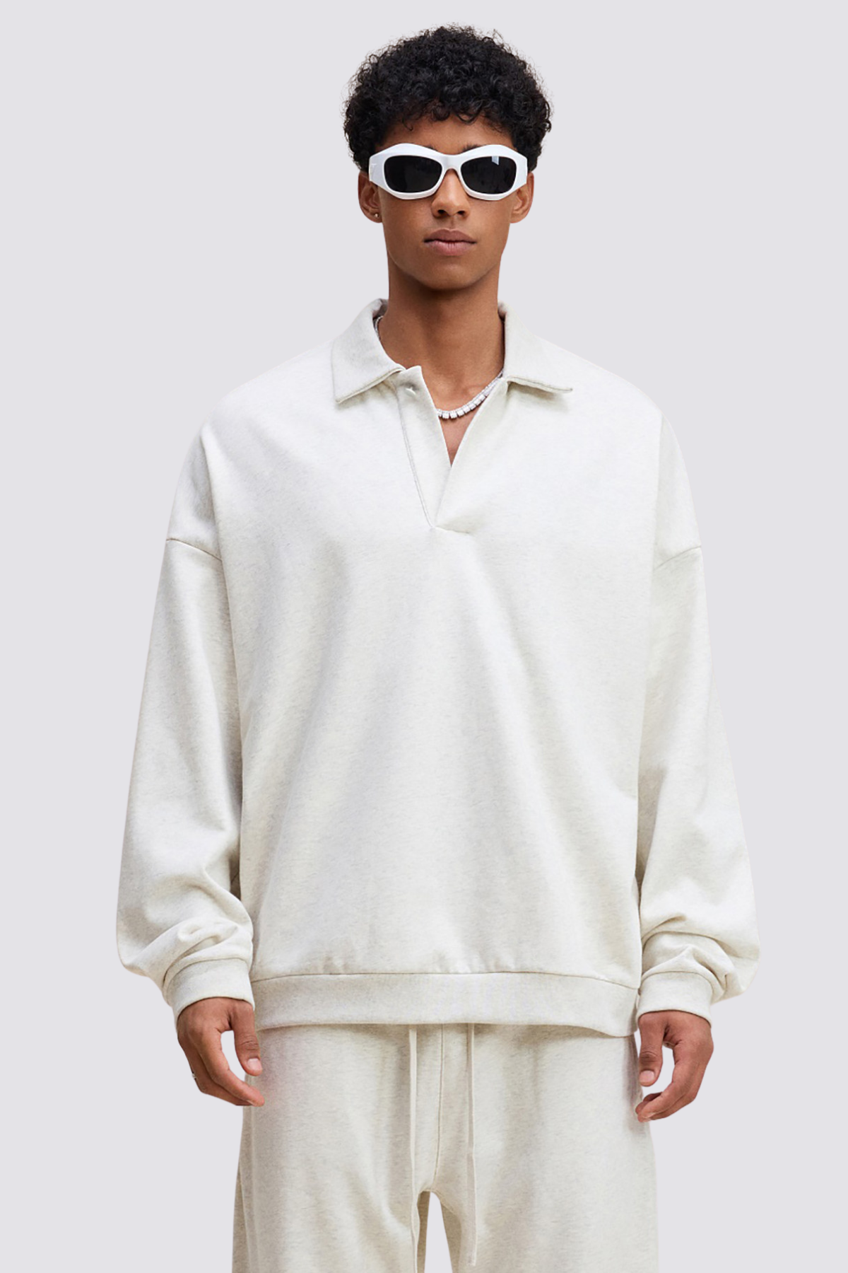 Plain Obscurity Long Sleeve Top Oat Grey