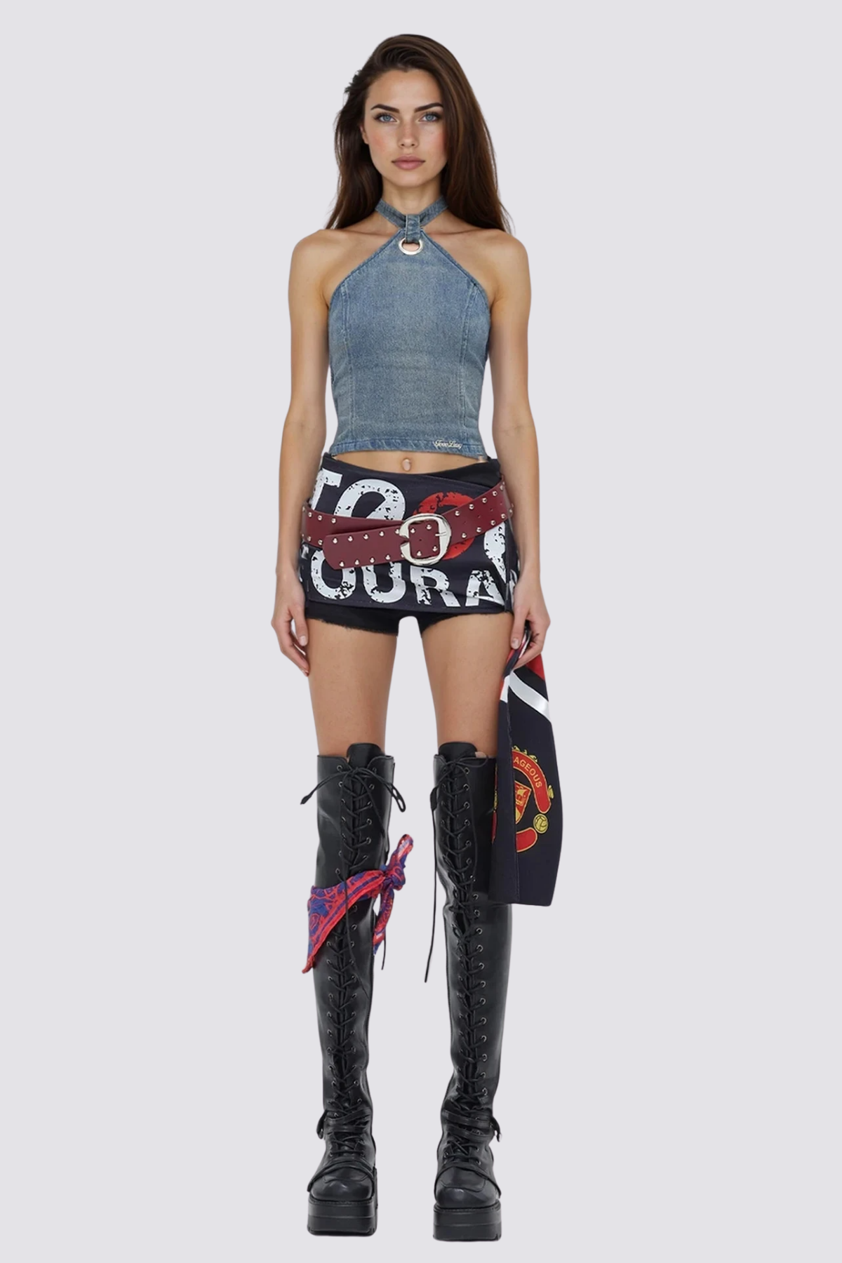 Plain Tone Print Shorts