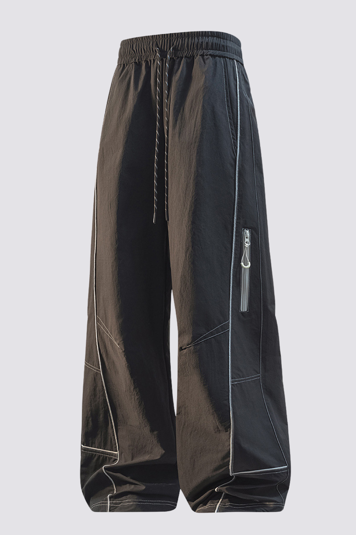 Pleated Leg Straight Pants