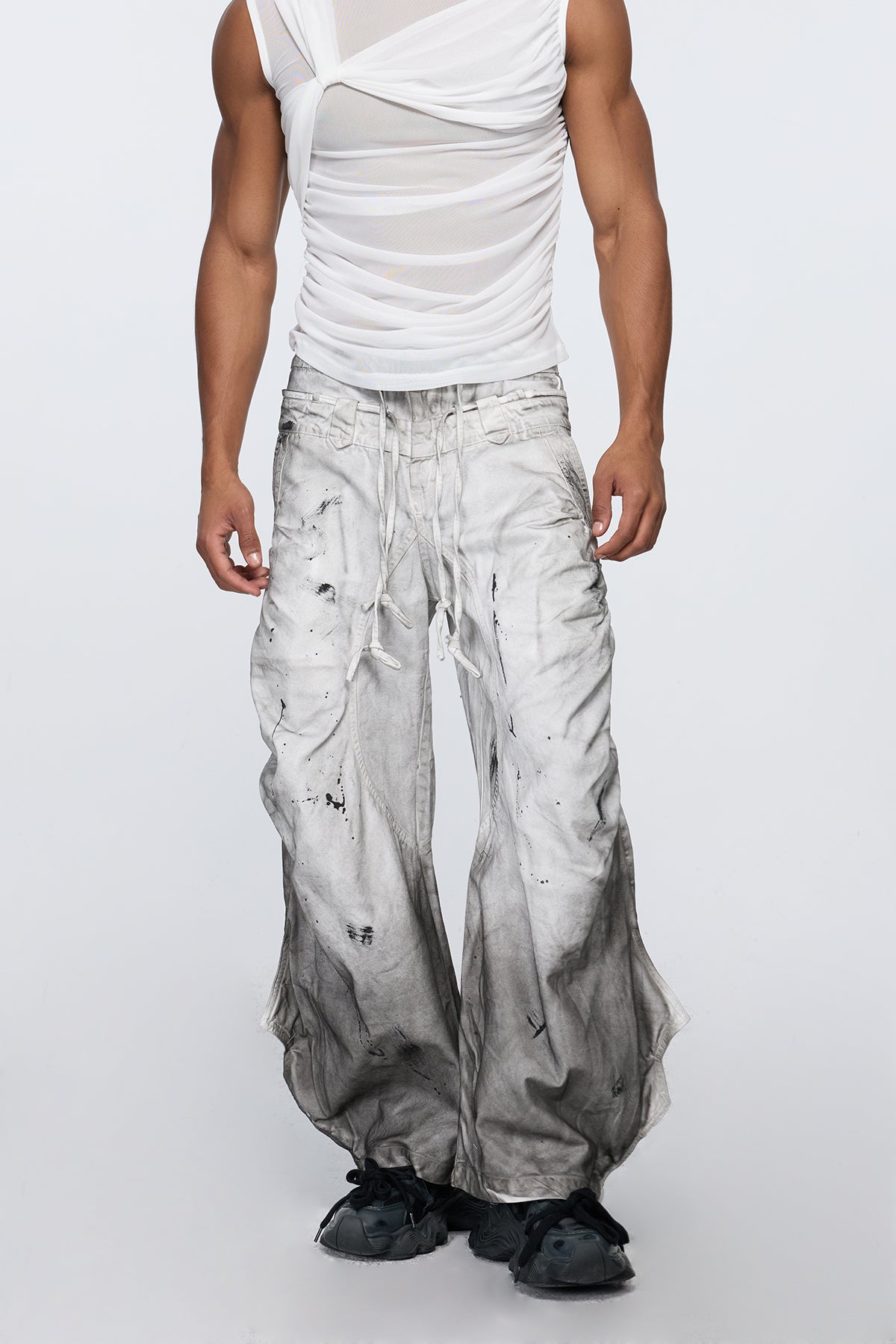 Pleated Pant Barrel Pants