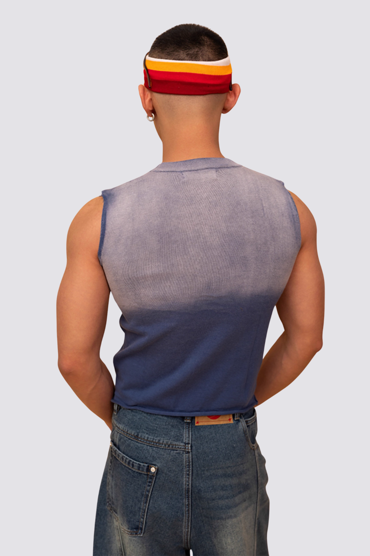 Poise Motion Cutout Embroidery Sleeveless Top