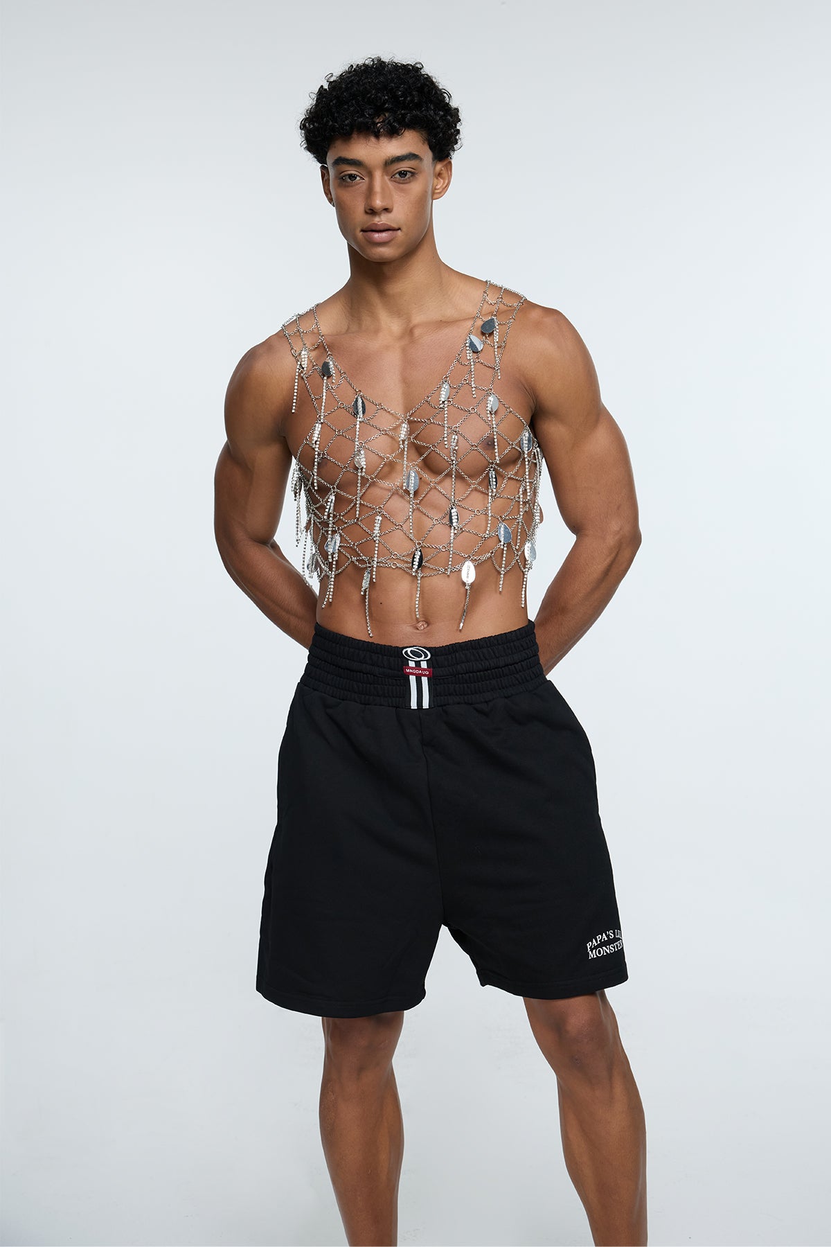 Polished Link Chain Fringe Top