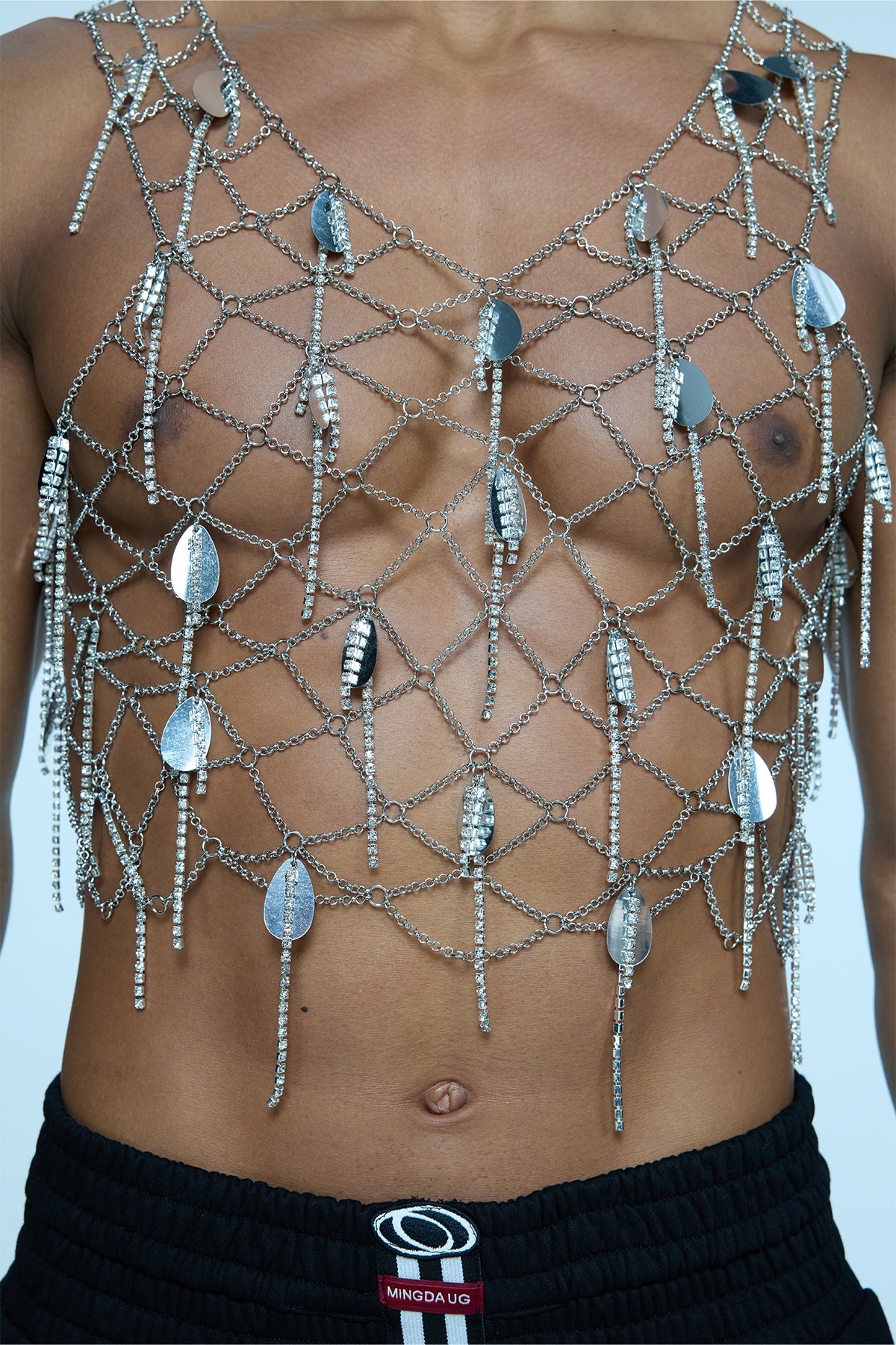 Polished Link Chain Fringe Top