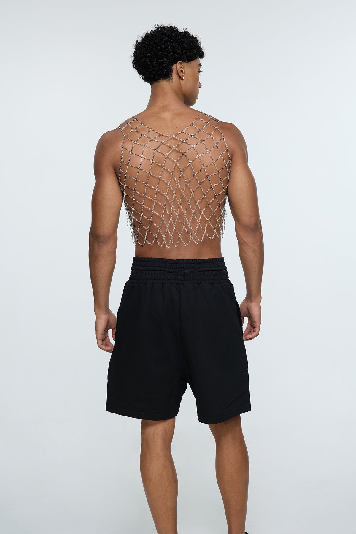 Polished Link Chain Fringe Top