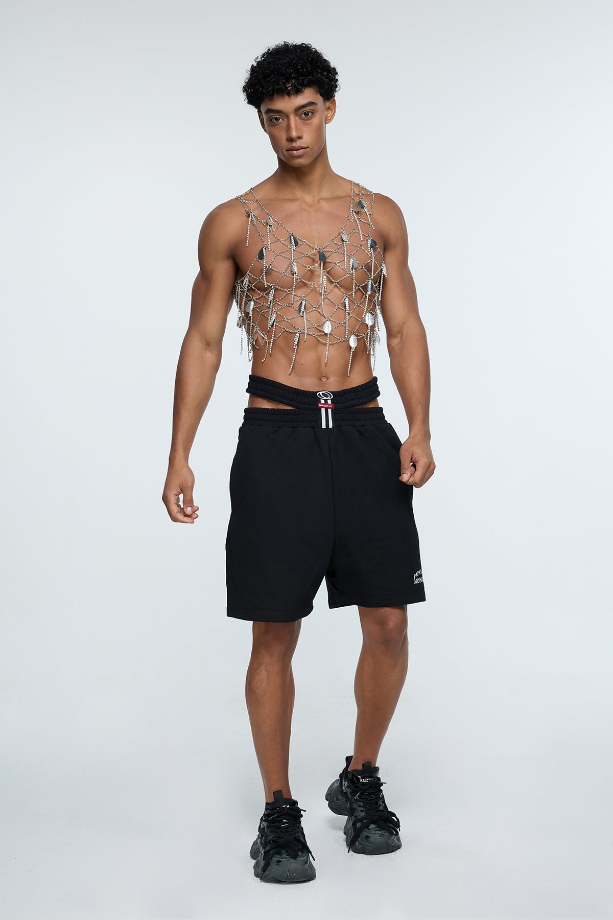Polished Link Chain Fringe Top