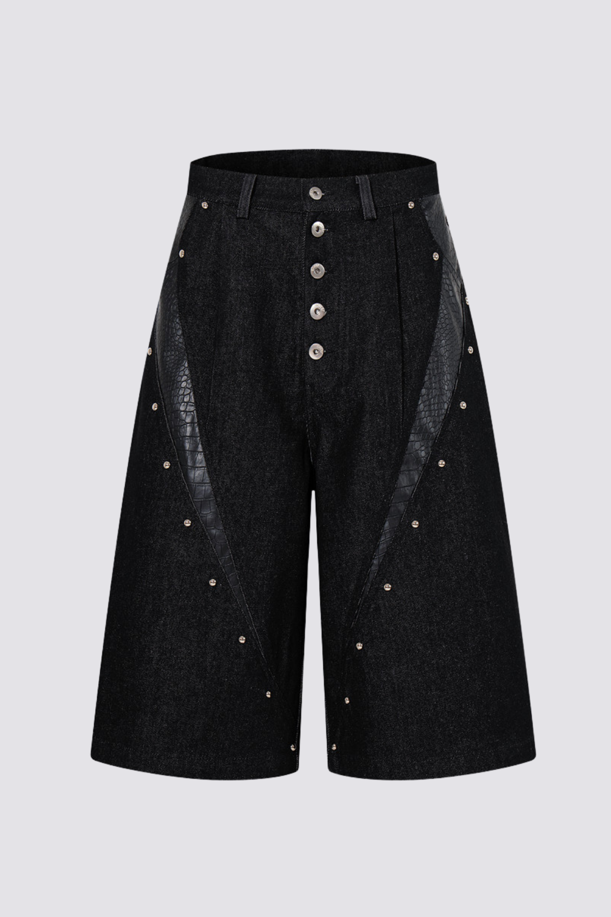 Prime Split Leather Straight Pants