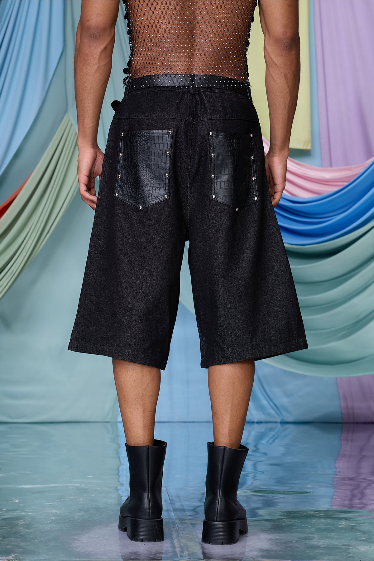 Prime Split Leather Straight Pants