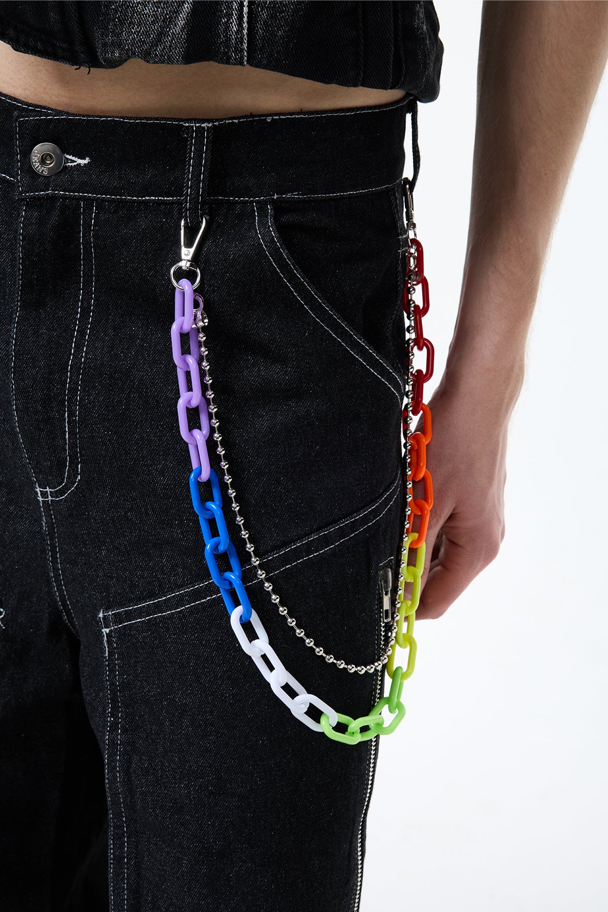 Prism Lens Pants Chain Multi