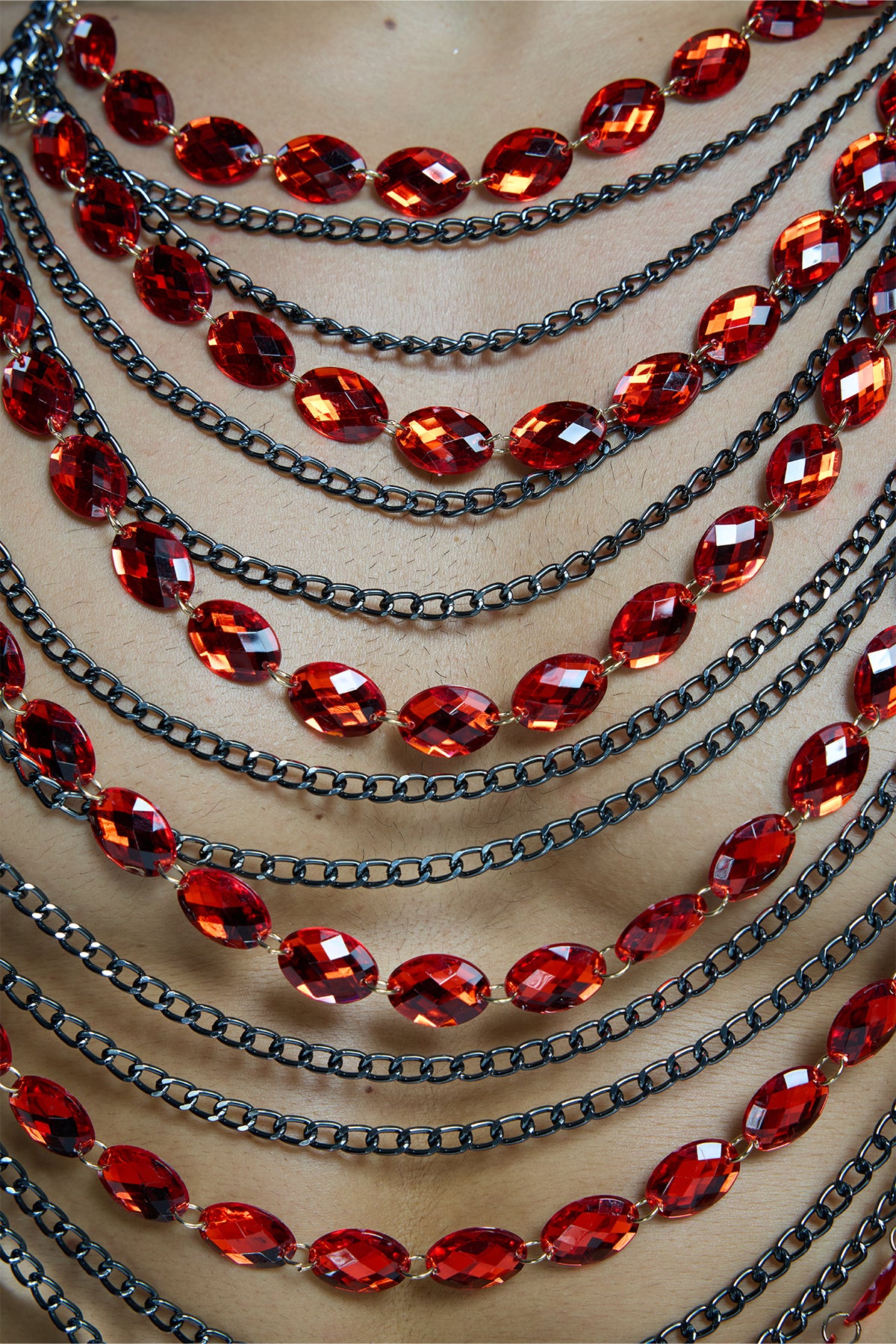 Prismatic Facet Crystal Chain Top