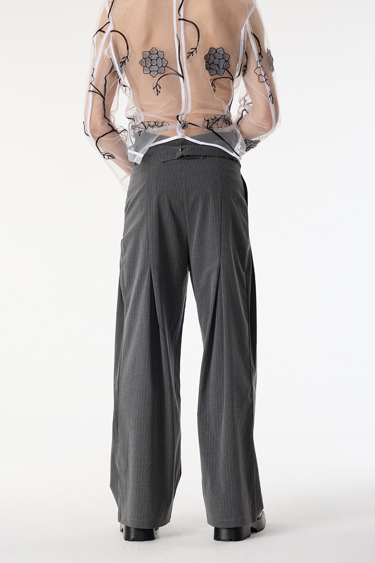 Pulse Beat Striped Straight Pants