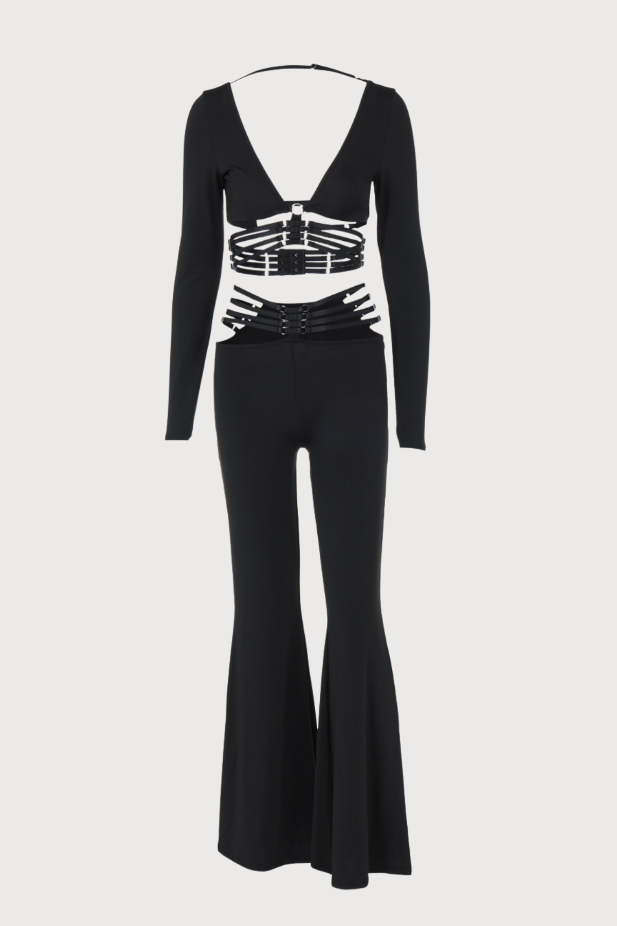 Pulse Mask V Neck Long Sleeve Pants Set