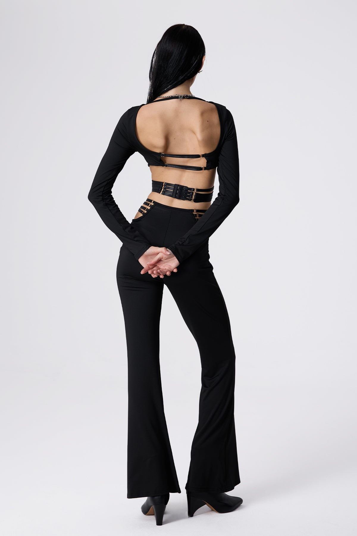 Pulse Mask V Neck Long Sleeve Pants Set