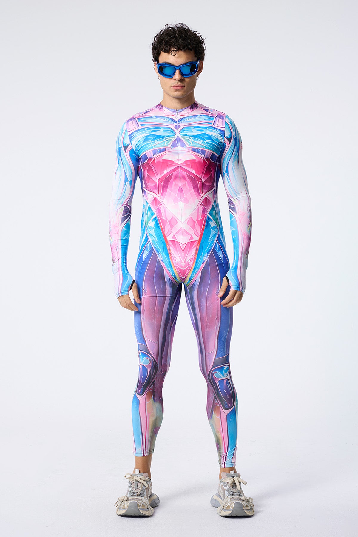 Pulse Parade Print Long Sleeve Jumpsuit