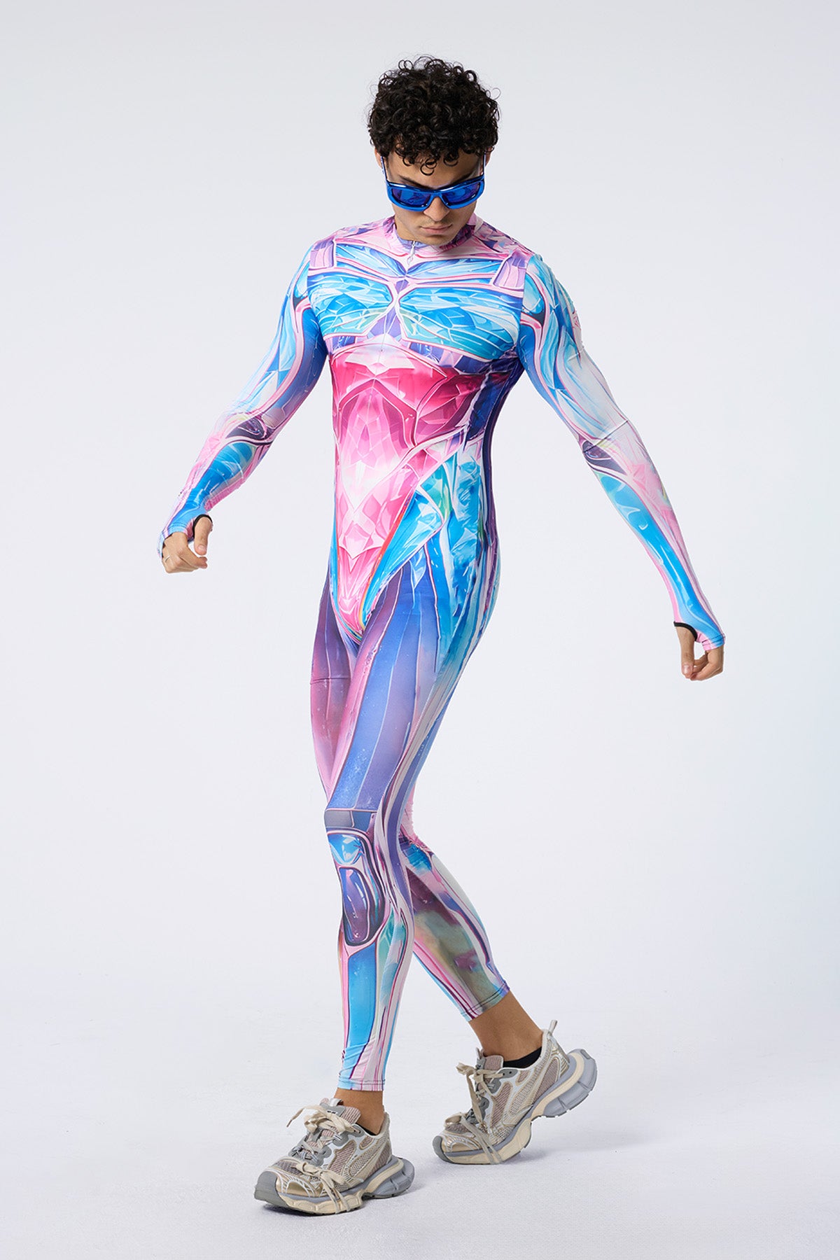 Pulse Parade Print Long Sleeve Jumpsuit