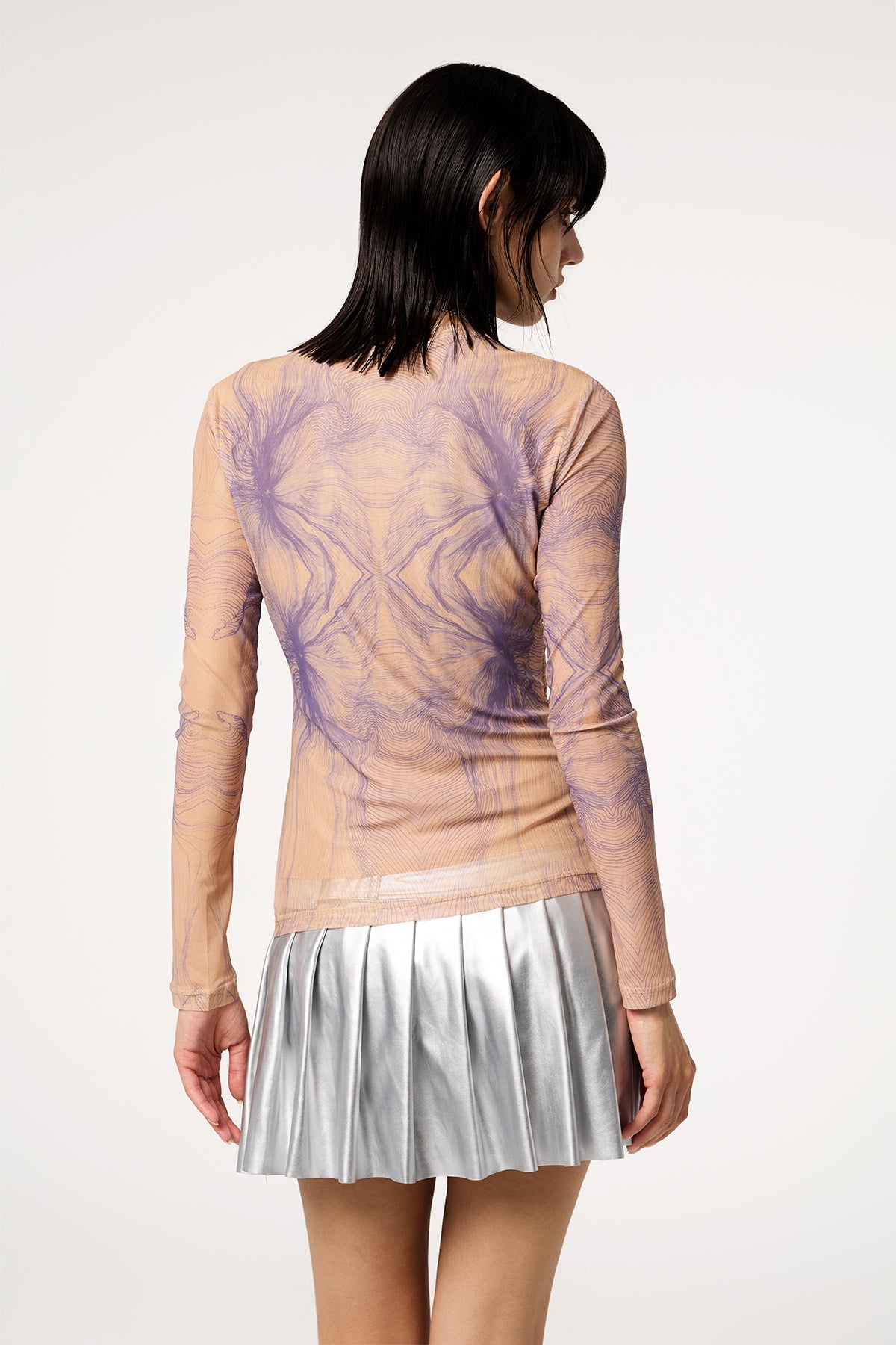 Pure Shade Printed Long Sleeve Top