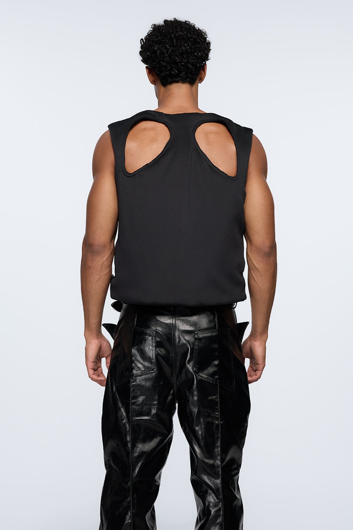 Pure Void Cutout Vest Black