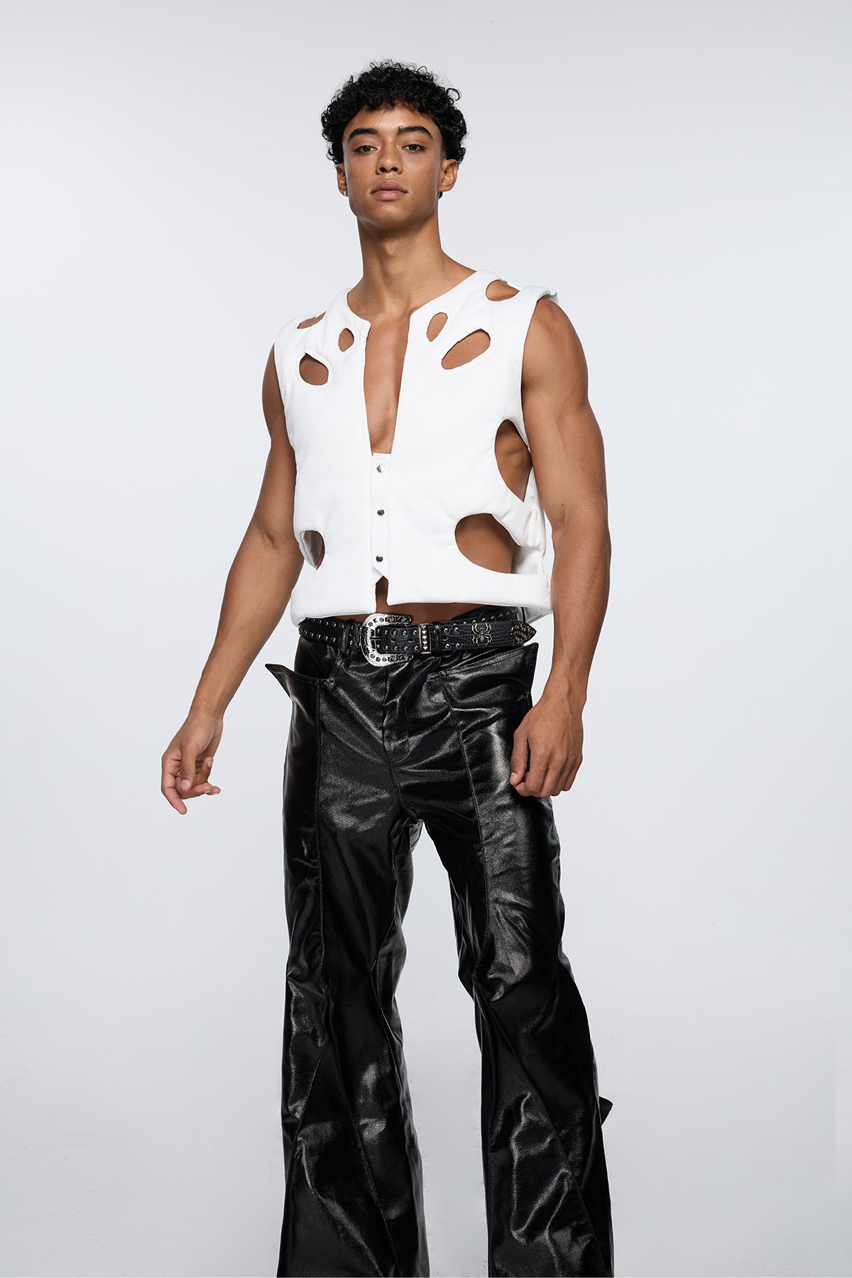 Pure Void Cutout Vest White