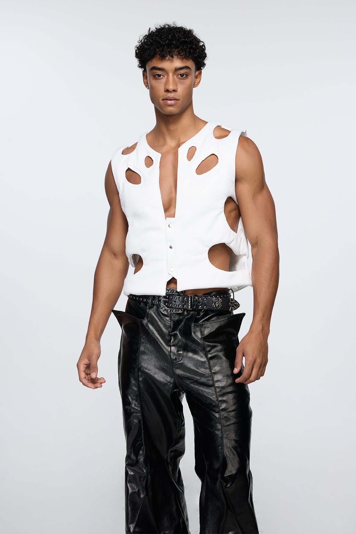 Pure Void Cutout Vest White
