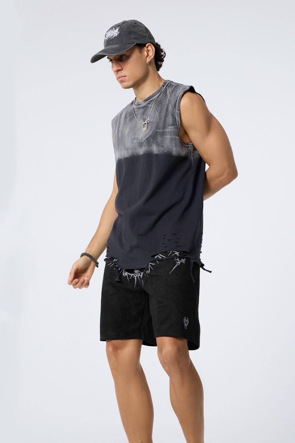 Quiet Drift Ripped Sleeveless Top