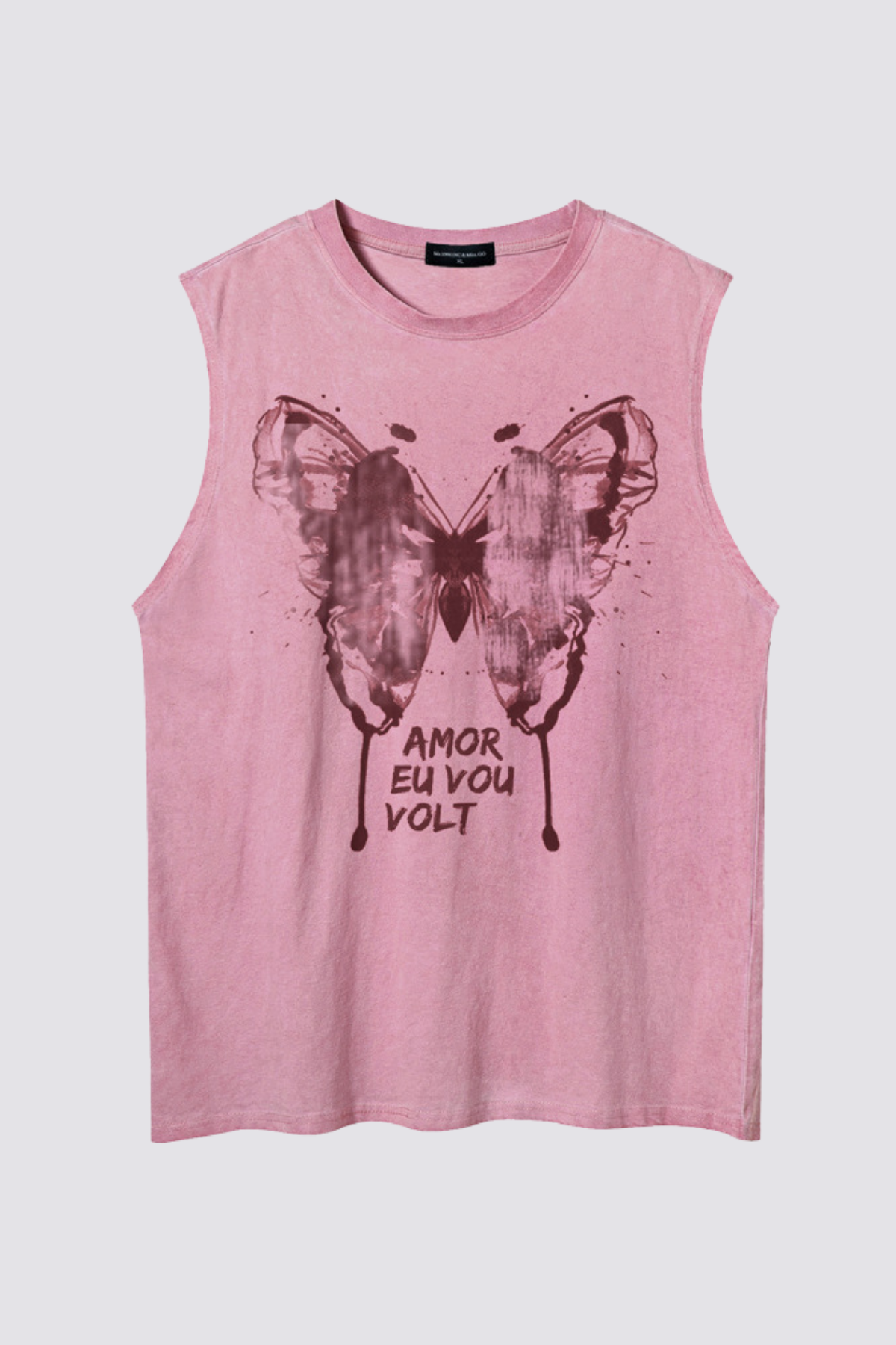 Quiet Line Butterfly Sleeveless Top Pink