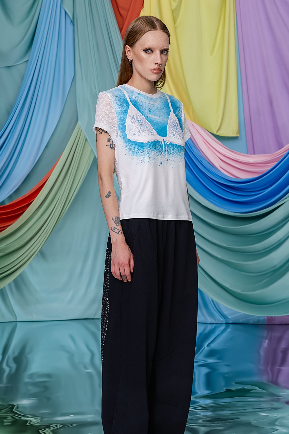 Quiet Spark Lace Print T-Shirt