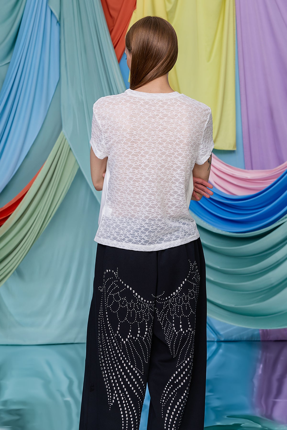 Quiet Spark Lace Print T-Shirt