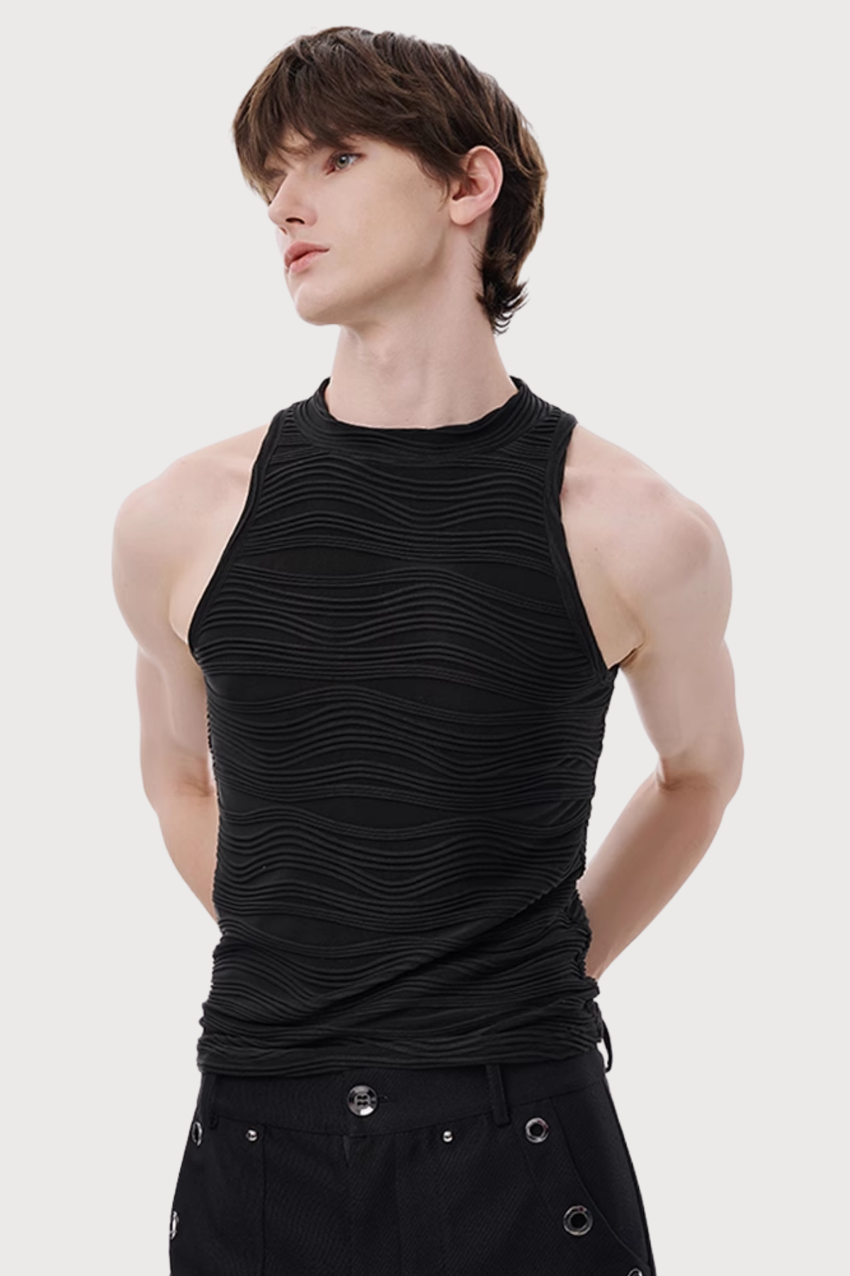 Quiet Voice Embroidered Vest Black