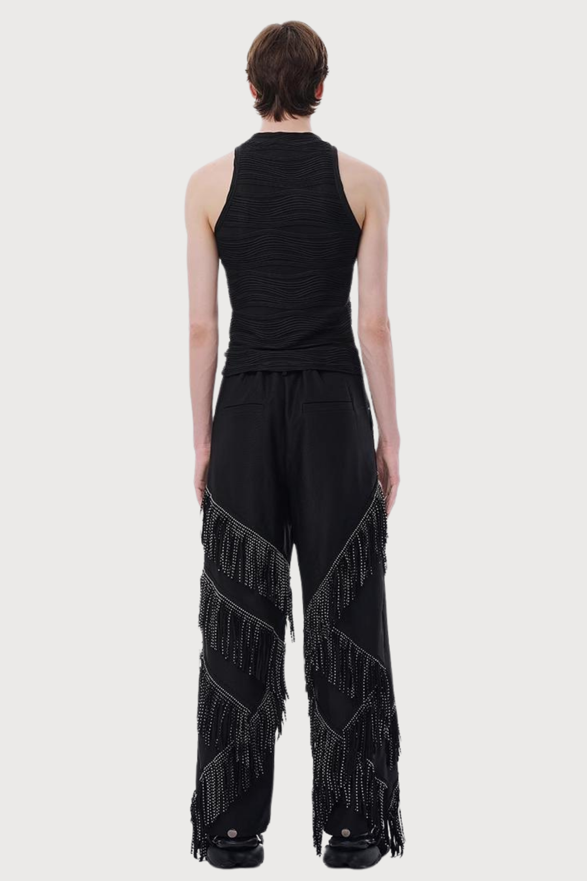 Quiet Voice Embroidered Vest Black