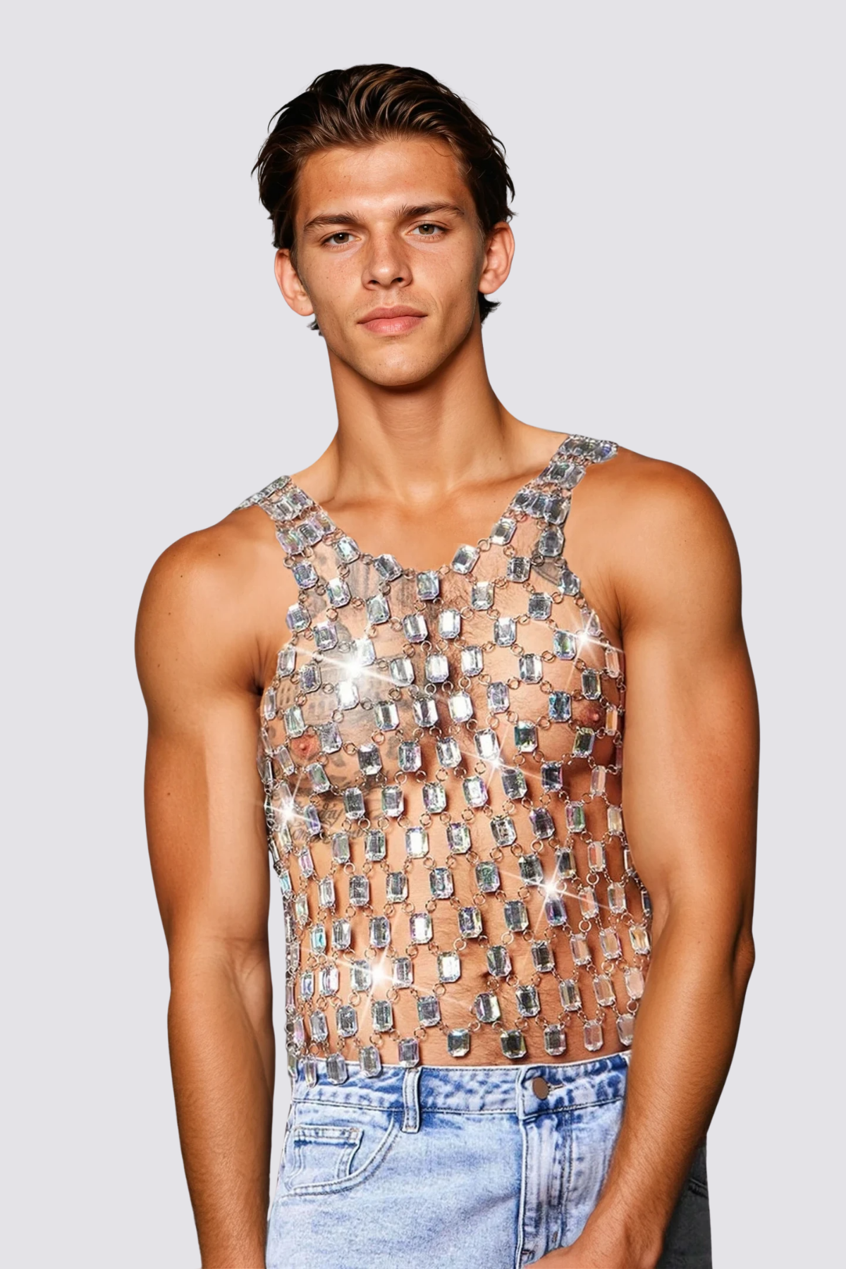 Radiant Beam Diamond Sleeveless Top