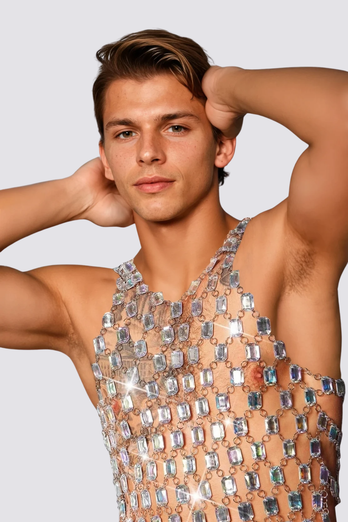 Radiant Beam Diamond Sleeveless Top