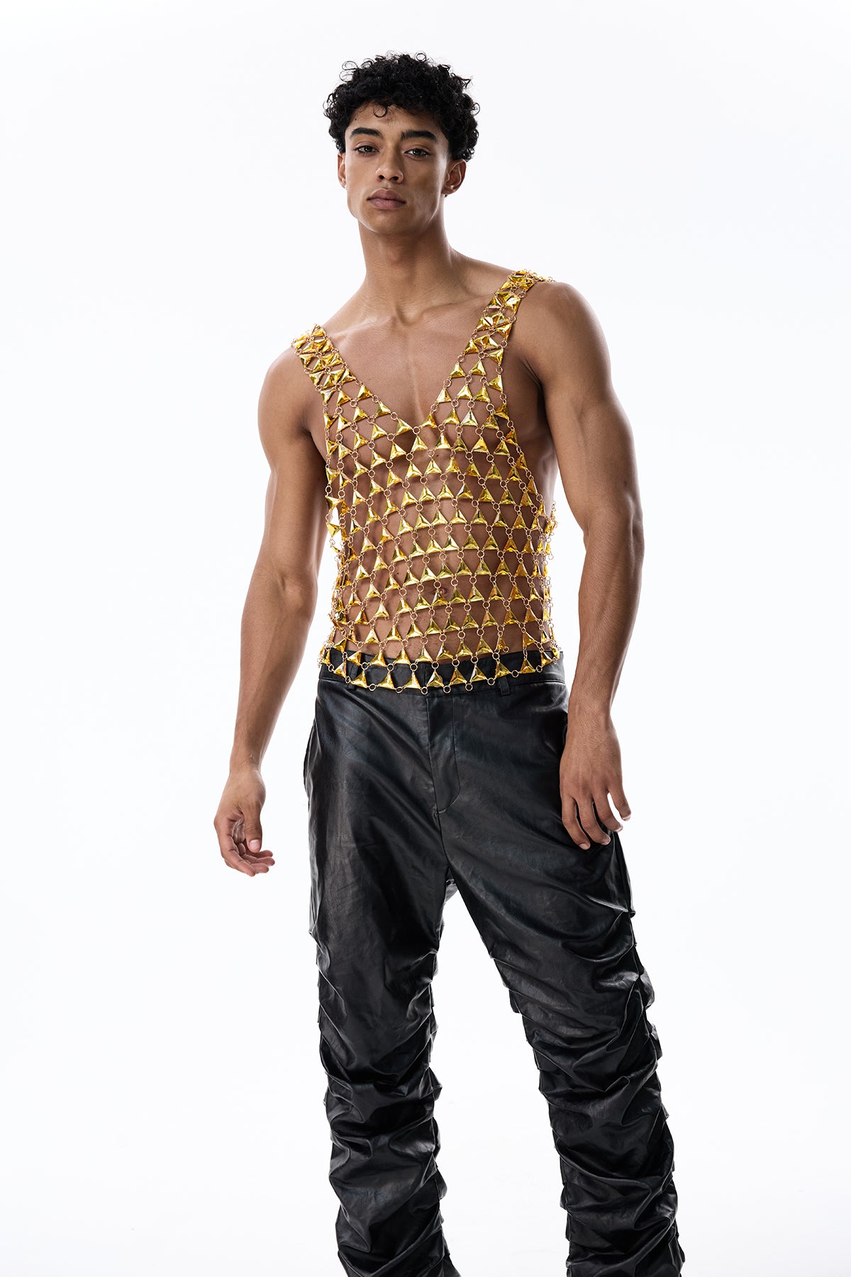 Radiant Gem Rhinestone Cutout Sleeveless Top