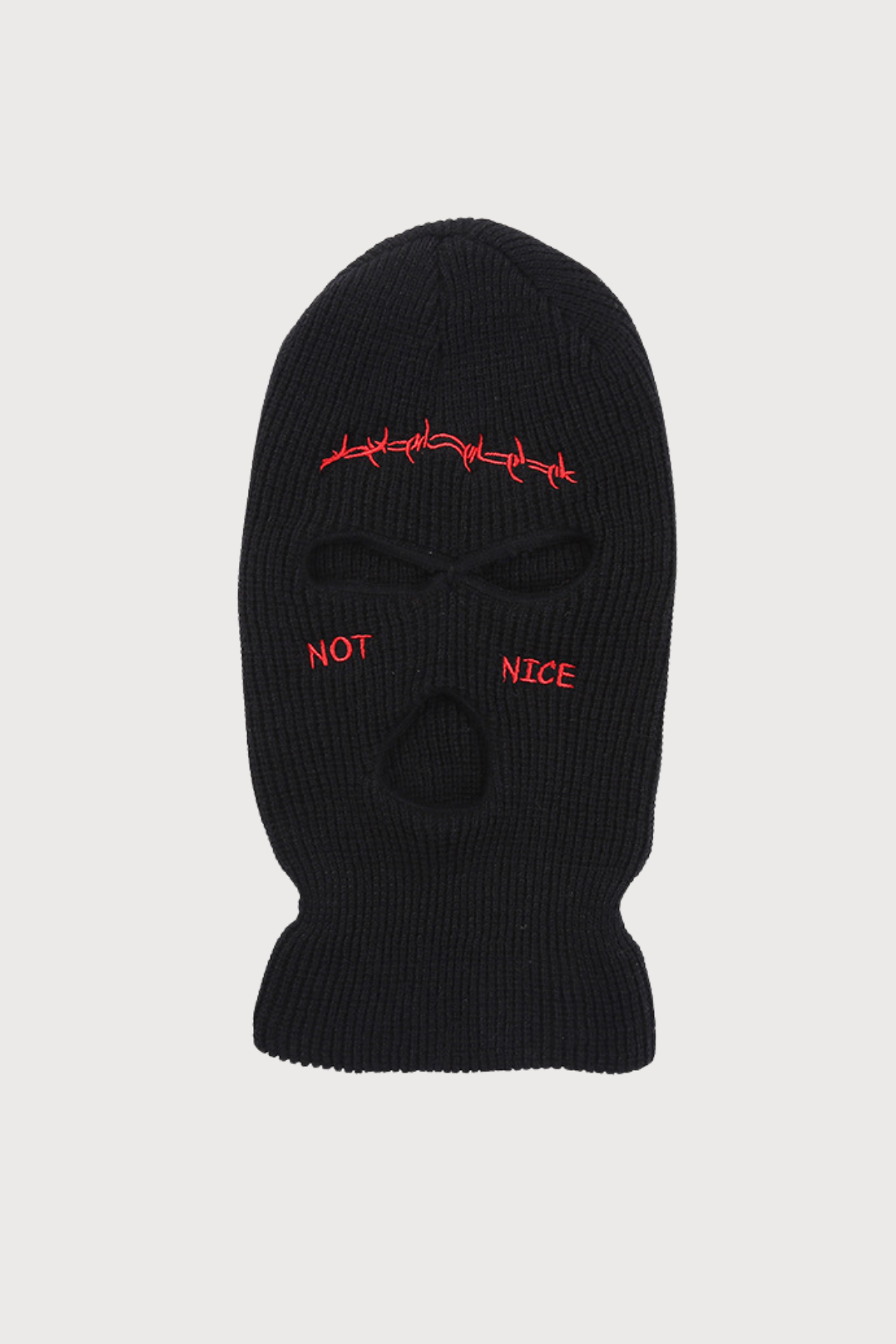 Rail Dome Letter Knit Balaclava