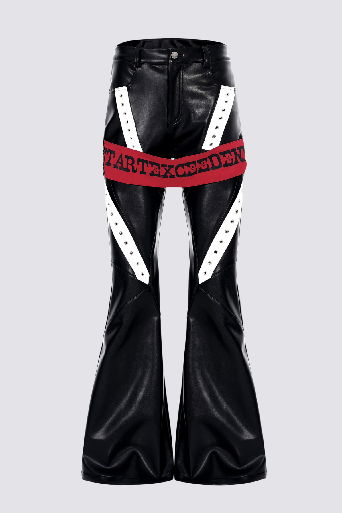 Raven Coil Bootcut Leather Pants