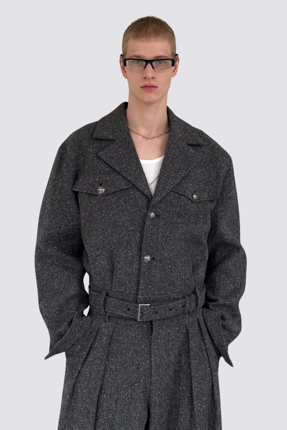 Raven Wrap Long Sleeve Crop Jacket